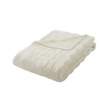 Product image of Home Decorators Collection Ivory Chunky Cable Knit Throw Blanket