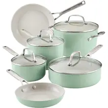 Product image of KitchenAid 10-piece Hard Anodized Ceramic Nonstick Cookware Set