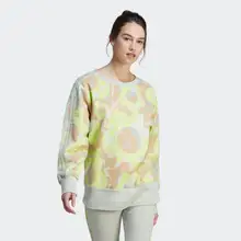 Product image of Floral Graphic 3-stripes Fleece Sweatshirt