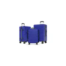 Product image of Skonyon Three-Piece Hardside Checked Spinner Luggage Set