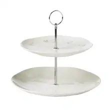 Product image of Lenox Oyster Bay 2-tiered Serving Platter