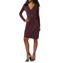 Product image of Amazon Essentials Women's Long Sleeve Classic Wrap Dress