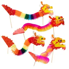 Product image of Biubee 8 Pcs Chinese New Year Paper Dragon Decoration