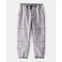 Product image of Kid Tapered Iconic Denim Drawstring Joggers