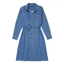 Product image of Belted Denim Dress