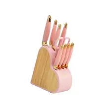 Product image of Paris Hilton 10-Piece Heart-Shaped Stainless Steel Knife Block Set