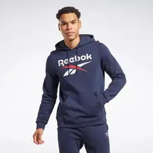 Product image of Reebok Identity Fleece Stacked Logo Pullover Hoodie