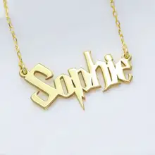 Product image of  Lightning Bolt Nameplate Necklace