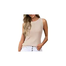 Product image of Wool Blend Sweaters Non-See Through All-Season Business Casual Tank