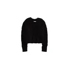Product image of Buttercream Cropped Cable Sweater