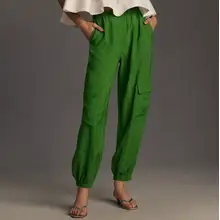 Product image of By Anthropologie Parachute Cargo Pants in 'Dark Green'