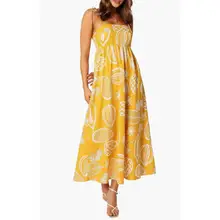 Product image of Petal & Pup Sloane Tropical Print Maxi Dress