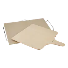 Product image of Leifheit Pizza Stone Square w/ Wooden Spatula