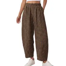 Product image of Prettygarden Gingham Barrel Pants
