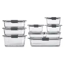 Product image of Rubbermaid Brilliance Glass Food Storage Containers (Set of 9)