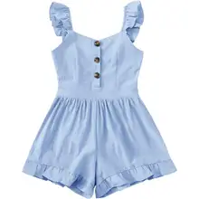 Product image of Valphsio Girls Flutter Sleeve Romper