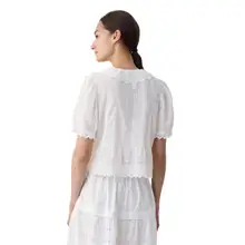 Product image of Gap x Dôen Cropped Eyelet Shirt