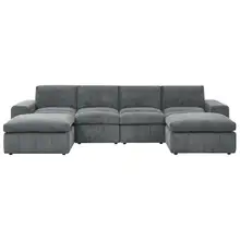 Product image of Willa Arlo Tondro 6-Piece Corduroy Sectional
