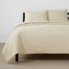 Product image of StyleWell Zoe 3-Piece Oatmeal Microfiber Full/Queen Quilt Set