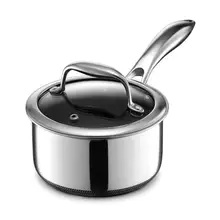 Product image of HexClad 1-quart Stainless-Steel Pot with Glass Lid