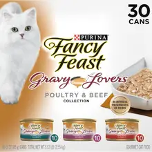 Product image of Purina Fancy Feast Gravy Lovers Wet Cat Food, 3 oz Cans, 30-Pack