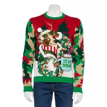 Product image of Men's Crewneck Reindeer 'Tis The Season Christmas Sweater