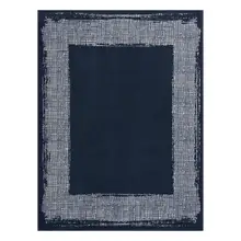 Product image of Red Barrel Studio Laguna Addle Geometric Rectangle Blue Area Rug