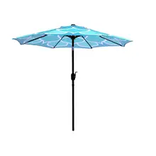 Product image of Teal Lotus Outdoor Crank and Tilt Steel Umbrella