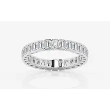 Product image of Half Bezel Emerald Lab Diamond Eternity Band