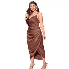 Product image of Floerns Spaghetti Strap Cowl Neck Cami Dress