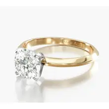 Product image of 14K Yellow Gold 2mm Knife Edge Solitaire Engagement Ring