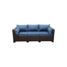 Product image of Rattaner Three-Seat Patio Wicker Sofa