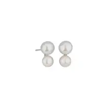 Product image of Double Freshwater Cultured Pearl Stud Earring