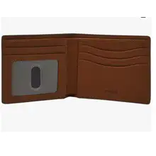 Product image of Fossil Men's Derrick Leather Bifold Front Pocket Wallet