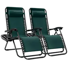Product image of Best Choice Products Adjustable Steel Mesh Zero Gravity Lounge Chairs, Set of Two