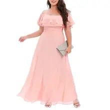 Product image of Pinup Fashion Off Shoulder Chiffon Maxi Dress