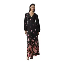Product image of BHLDN Flora High-Shine Satin Long-Sleeve Maxi Dress