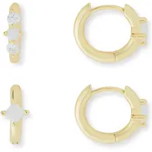 Product image of Aura Opal Huggie Set