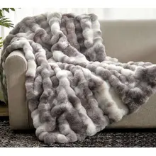 Product image of Cozy Bliss Bubble Faux Fur Throw Blanket