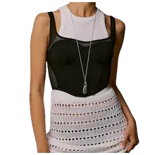 Product image of By Anthropologie Mesh Corset Top