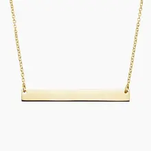 Product image of Brilliant Earth Engravable Horizontal Bar Pendant