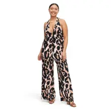 Product image of Halter Leopard Neutral Jumpsuit