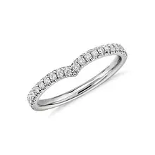 Product image of Blue Nile Classic V-Curved Diamond Ring In 14k White Gold 