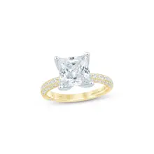 Product image of Monique Lhuillier Bliss Princess-Cut Lab-Grown Diamond Engagement Ring