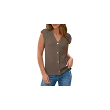 Product image of Wool Blend V Neck Button Down Cardigan Sweater Vest 