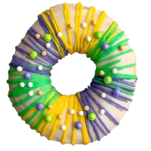 Product image of Mardi Gras King Cake Jumbo Donut