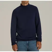 Product image of Fisherman Knit Rolled Mock Neck Sweater