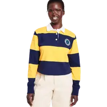 Product image of Stripe Collared Long Sleeve Rugby Shirt