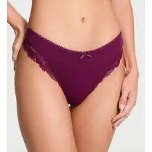 Product image of Stretch Cotton High-Leg Scoop Thong Panty