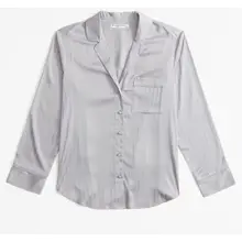 Product image of Abercrombie & Fitch Satin Jacquard Sleep Shirt